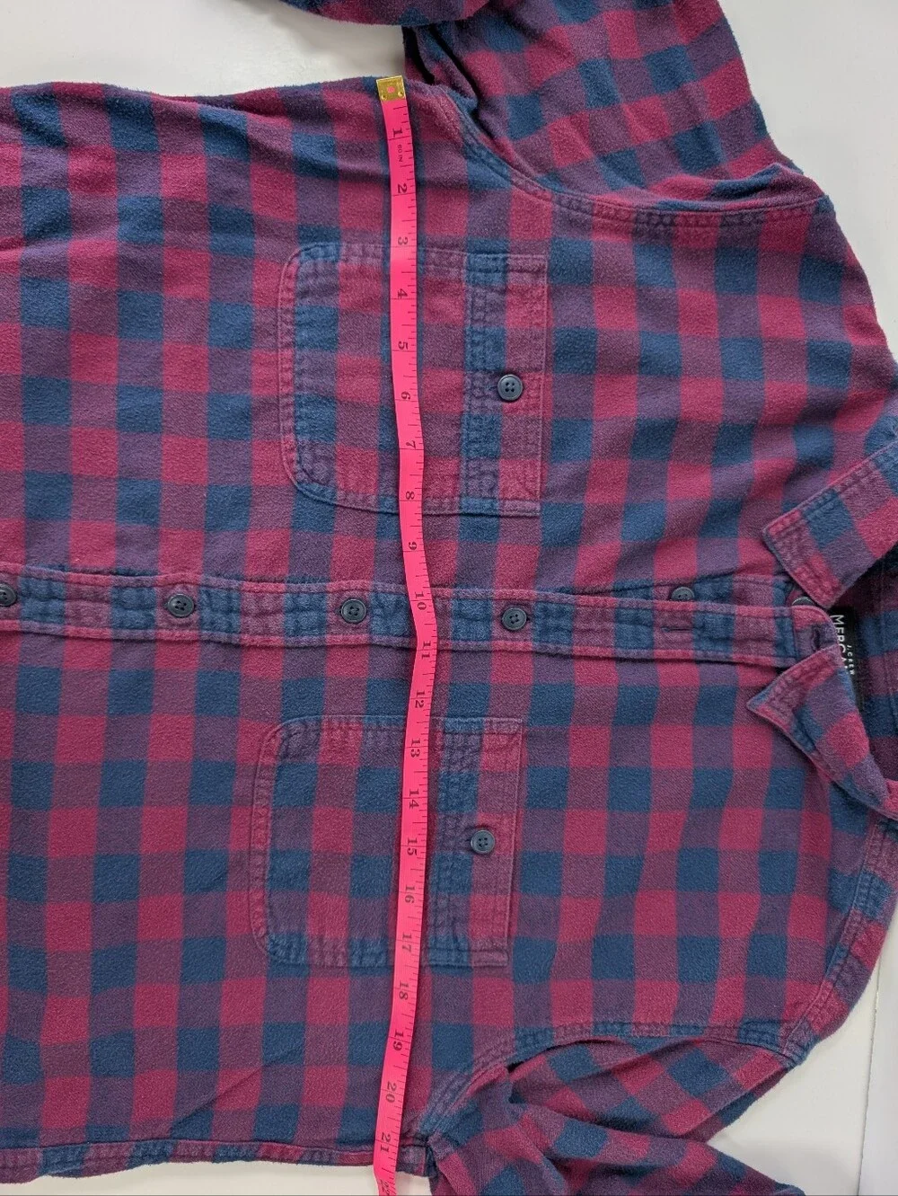 J. Crew Men's Burgundy & Navy Plaid Button-Down Shirt